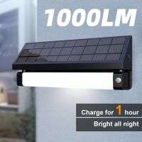 ACMESHINE 1000Lumens Led Solar Wall Light With Outdoor Pir Motion Sensor Garden Street Path Lamp Waterproof IP65 Garage Luminous