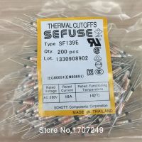 Free Shipping 200PCS/lot NEW SF139E SEFUSE Cutoffs Thermal Fuse 142C  142 Degree 10A 250V Metal fuse SF139E Electrical Circuitry Parts