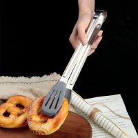 【jw】☽❐▬  Handle Tongs Bread Meat Salad Clamp Clip Frying Spatula Utensils ​Kitchen Accessories