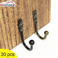 Wonzeal 30pcs Wall Door Bath Single Prong Coat Iron Hooks Hanger Furniture Kitchen Pot Hanger Hooks Handbag Bag Hanger Hooks