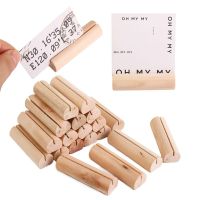 20Pcs Creative Wood Wedding Card Holder Name Seating Labels Party Anniversary Decoration Romantic Cards Display Stand Photo Clip Clips Pins Tacks