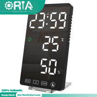 ORIA นาฬิกาปลุกดิจิทัลหน้าจอสัมผัส,นาฬิกาผนัง LED พร้อมระบบ Snooze รูปแบบ12H/24H พอร์ตชาร์จ USB เหมาะสำหรับบ้านห้องนอนสำนักงาน