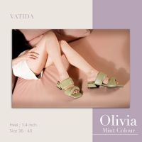 (  In stock ) รองเท้าผู้หญิง รองเท้าเเตะ รองเท้าเเตะผู้หญิง รองเท้าเเฟชั่นผู้หญิง  Size 36-42 รุ่น Olivia