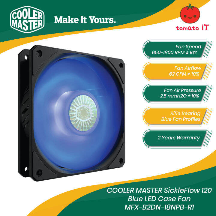 COOLER MASTER SickleFlow 120 Blue Fan Case - MFX-B2DN-18NPB-R1 | Lazada