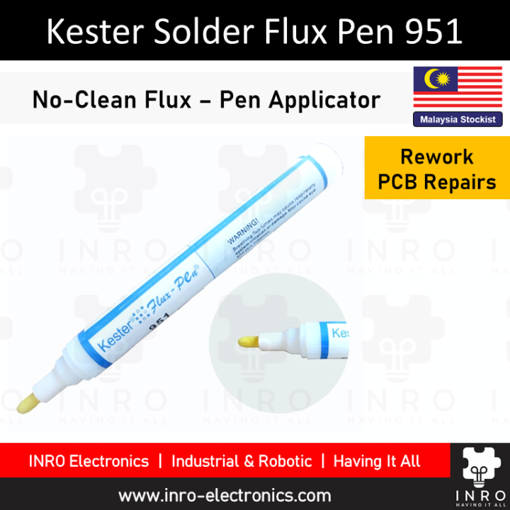 Kester 951 Flux Pen, Liquid Solder Flux, No Clean Lazada