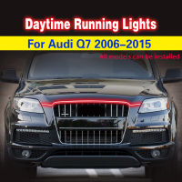 1Pcs สำหรับ Audi Q7 2006-2015 Universal Auto 12V LED DRL กันน้ำไฟวิ่งกลางวันแบบยืดหยุ่น Daylight Fog Light Ambient Lamp