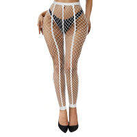 【CW】Hot Sale Wide Striped Pantyhose Fishnet Tights Women Costumes Lingerie Female Legging Bodystockings ใหม่สีดำสีขาวสีแดง