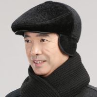 [COD] middle-aged and elderly warm ear protection old man hat forward cap 60-70-80 years grandpa dad