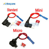 12V ฟิวส์ผู้ถือ Add-A-Circuit TAP Adapter Micro Mini มาตรฐาน Ford ATM APM Blade ฟิวส์อัตโนมัติ10A Blade รถฟิวส์ผู้ถือ