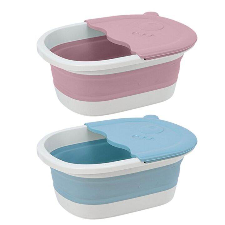 Plastic Foldable Foot Bath Bucket Footbath Massage Wash Basin Folding