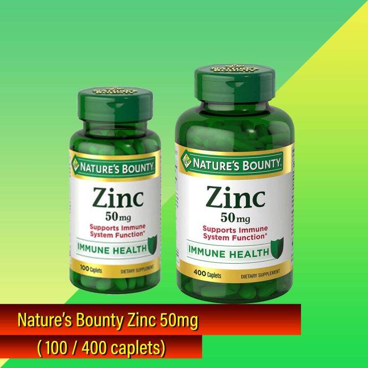 Nature's Bounty Zinc 50mg (400 / 100 tablets) Lazada PH