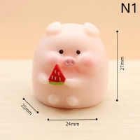 GNStore[COD] 1PC การ์ตูนน่ารักหมูน้อย Micro Landscape เรซิ่นงานฝีมือ DIY ตกแต่งบ้าน