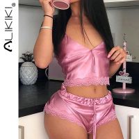 〖Gesh department store〗2 Pieces Night Wear Pajamas Women   Night Sexy Silk Pajamas Women - Ladies 2 Piece - Aliexpress