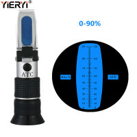 Yieryi Handheld ช่วงกว้าง 0 - 90% เครื่องรีแฟร็คโตมิเตอร์น้ำผึ้งปริมาณน้ำตาลเฉพาะเครื่องมือวัดใช้น้ำตาลอาหารผลไม้เครื่องดื่ม