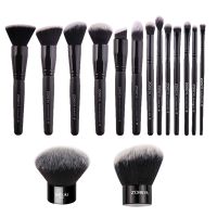 ZOREYA 15 Types Black Makeup Brushes Eye Face Cosmetic Foundation Powder Blush Eyeshadow Kabuki Blending Make up Brush Beauty To