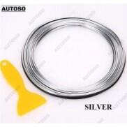 Chỉ viền trang trí nội thất xe ô tô - Bộ 5m BẠC - AUTOSO