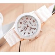 [HCM]Đồng hồ dây nhựa GENEVA cao cấp tuyệt đẹp-02 ( trắng) thumbnail