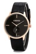 Đồng hồ nam dây da Chenxi 06KN1A Đen phối vàng