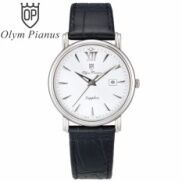 Đồng hồ nam dây da mặt kính sapphire chống xước Olym Pianus OP130-07MS