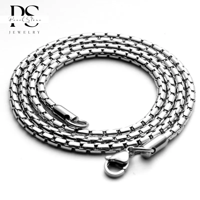 Korea Steel Jewelry 316l Stainless Steel Chain Necklace men's fashion  silver color Necklace Hip Hop women