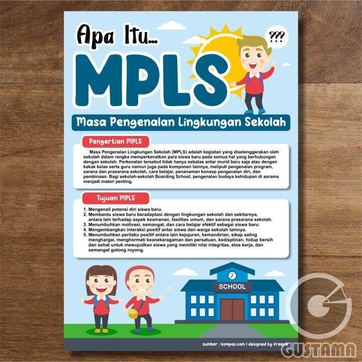 Poster Masa Pengenalan Lingkungan Sekolah MPLS, Poster Edukasi Anak A3 ...