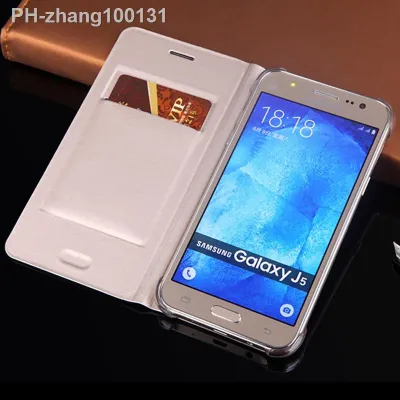Slim Leather Wallet Case Flip Back Cover With Card Holder Holster Phone Mask For Samsung Galaxy J5 2015 J500 J500F J500H J500M