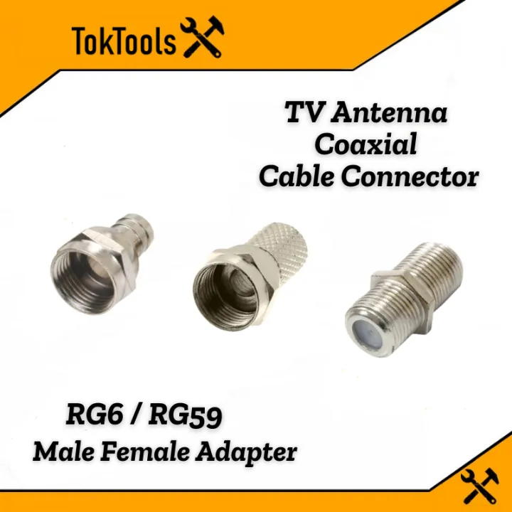 TV Antenna Coaxial Cable Connector RG6 / RG59 SMA Male Female Adapter