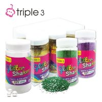 Triple3 กากเพชรหลากสี Glitter Shaker 80G และ 250G.