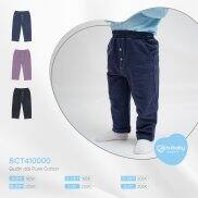 CHÍNH HÃNG Quần dài màu trơn trẻ em chất liệu Pure Cotton BCT410000 Bu