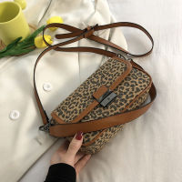 LEFTSIDE Small PU Leather Leopard Flap Crossbody Bags for Women Winter Fashion Luxury Travel Shoulder Handbags and Purses