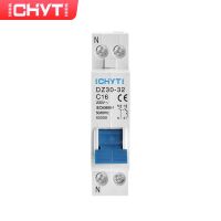 CHYT DZ30-32 Gratis Ongkir AC MCB 1P + N 230V 10A 20A 25A 32A TPN ครัวเรือน18มม. สวิตช์แอร์เบรกเกอร์ขนาดเล็ก