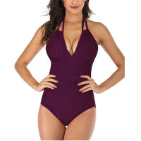 Push Up Swimwear Swimsuit Women Pure Color Bathing Suit Swimming Suit Summer Beach Wear Monokini 2022