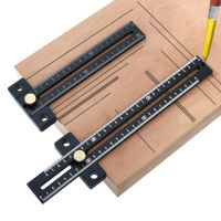 High-Precision 180280mm Scale Ruler T-Type Hole Ruler Stainless Woodworking Scribing Mark Line Gauge Carpenter Measuring Tools