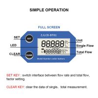 DN25-DN80 Water Flow Meter LCD Digital Display Flowmeter ZJLCD-BT01 PVC Pipe Liquid Water For Farm Garden Irrigation