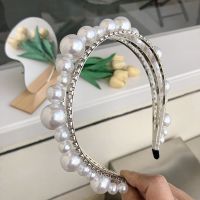 【YF】 Rhinestone Pearl Headbands Fashion Hair Accessories Women Baroque Multilayer Full Headband Bridal Band Headwear