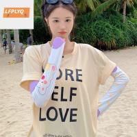 LFPLYQ กิจกรรมกลางแจ้งกลางแจ้ง แขนเสื้อมือ ระบายอากาศได้ระบายอากาศ สำหรับเด็กผู้หญิง การ์ตูนลายการ์ตูน การปั่นจักรยาน แขนยาวแขนยาว สำหรับผู้หญิง ป้องกันรังสียูวี ปลอกแขนระบายความร้อน แขนเสื้อลายดอกไม้ ปลอกแขนป้องกันแสงแดด แขนผ้าไหมน้ำแข็ง