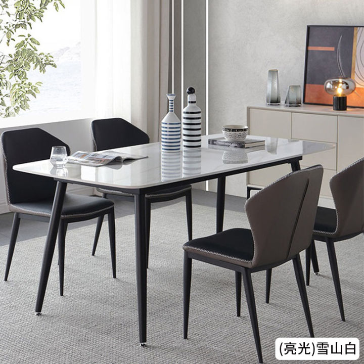 โต๊ะ-โต๊ะทานข้าว-4-คน-modern-luxury-โต๊ะทานอาหาร-โต๊ะอเนกประสงค์-หน้าโต๊ะกระเบื้อง-ขาเหล็ก-ขนาดยาว120-130cm-พร้อมส่ง