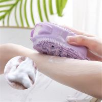 【YF】 Silicone Body Scrubber Shower Exfoliating Scrub Sponge Bubble Bath Brush Massager Skin Cleaner Cleaning Pad Bathroom Accessories