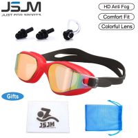 JSJM New Swimming Goggles HD Anti-Fog Professional Swimming Glasses Silicone Anti-UV Adjustable Swimming Goggles Adults Unisex