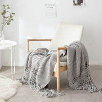 New Products American-style Hand-Knitted Thread Blanket, Sofa Cover Blanket, Hollow Tassel Blanket, Air-Conditioning Blanket