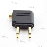 3.5mm Airplane Airline Air Plane Headphone Mono Audio Converter Travel Jack Plug Splitter Adapter Gold Nickel Plated YB23TH