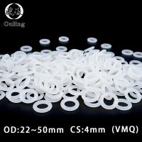 5PCS/lot Silicon Rings Silicone/VMQ O ring 4mm Thickness OD22/26/28/30/32/35/38/40/42/45/48/50mm Rubber O ring Seal Gaskets