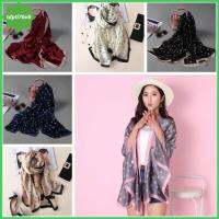 TDPTI76V8 Winter Pashmina Silk Lady Shawl Knitted Wrap Flower Printed Neckerchief Women Scarves