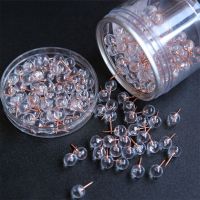 70/100Pcs Transparent Ball Push Pins Thumb Thumbtack Board Pins Drawing Photo Wall Studs Office School DIY Binding Supplies Clips Pins Tacks