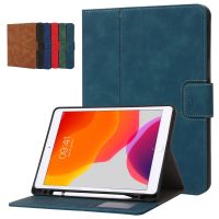 สำหรับ Case Ipad ที่มีที่ใส่ดินสอฝาครอบกระเป๋าสตางค์หนัง PU สุดหรูสำหรับ Funda Ipad 10 2 10.2 9.7 Ipad 10Th 9 8 7 6 Th 5 Gen Air 1 2