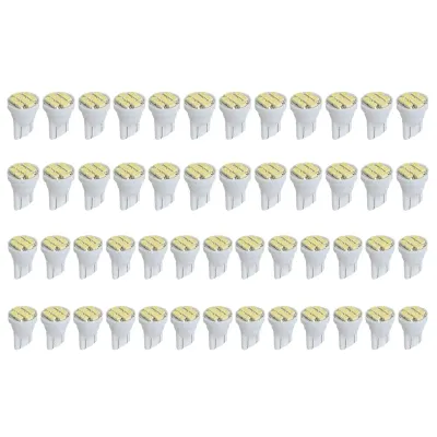 50 PCS T10 8SMD Bright White LED Interior Light Bulbs W5W 194 158 168 2825 6000K