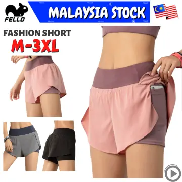 Quick Dry Womens Sports Running Shorts Women With Pocket Elastic