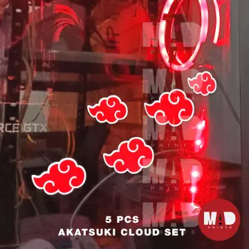 Naruto Shippuden Akatsuki Red & White Cloud Ninja Vinyl Sticker