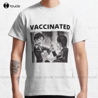 Vaccinated T-Shirt By Eren And His Father From Attack On Titan Classic T-Shirt Sexy Shirts Funny Art Streetwear Cartoon Tee New