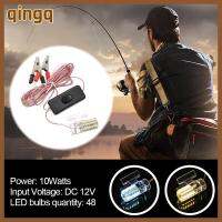 QINGQ พกพาสะดวก 48 LED 12V ค่ะ ไฟ finder ปลา ไฟเรือ ไฟตกปลาใต้น้ำ ดึงดูดโคมไฟปลา